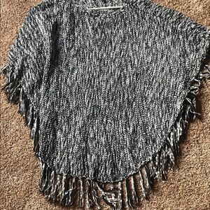 Soft, black and white shawl